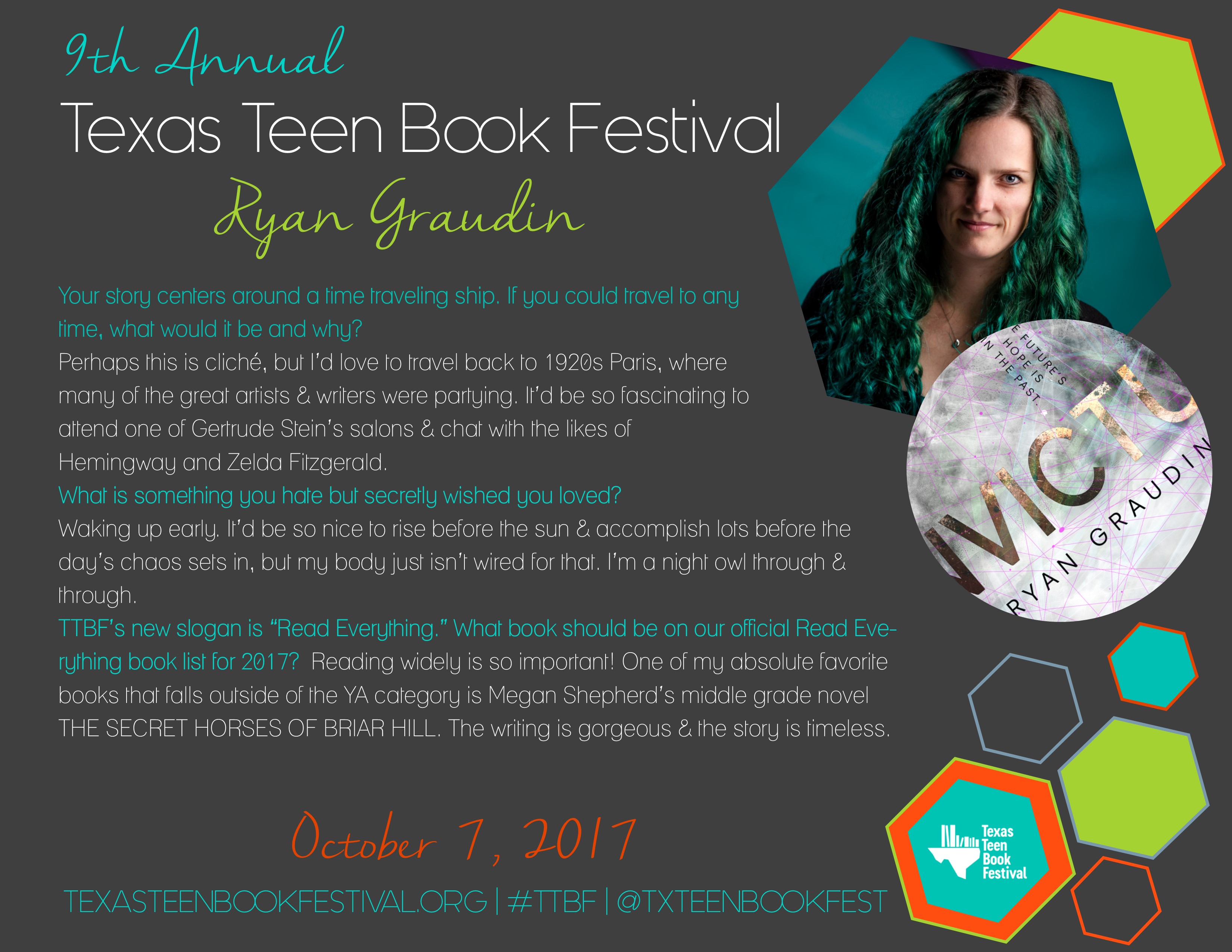 TTBF Author Interview Ryan Graudin